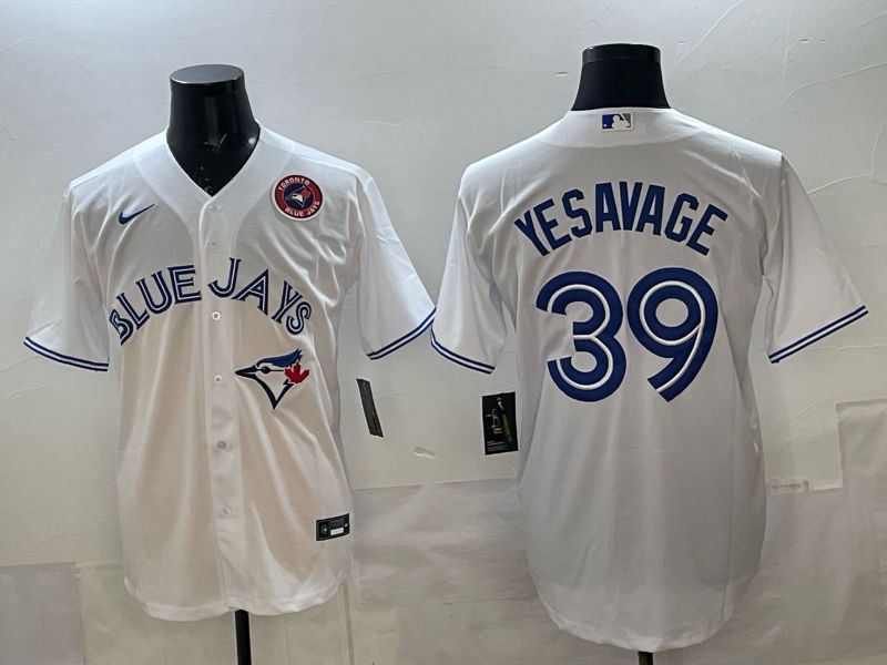 Men 2025 Toronto Blue Jays #39 Yeaavage White Game Nike MLB Jersey style 07